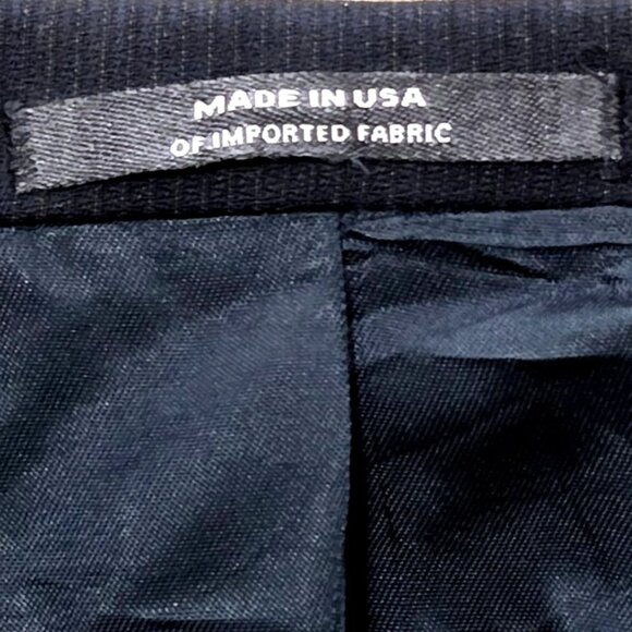 Austin Reed Navy Pinstripe 3 Button Vintage Career Business Blazer Jacket 42R - Picture 9 of 11
